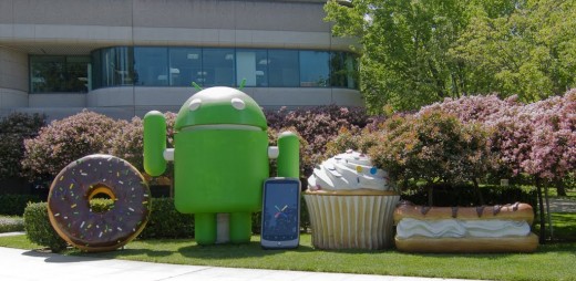 Gigantic Android, Donut, Cupcake and Eclair at the GooglePlex Gigantic Android, Donut, Cupcake and Eclair at the GooglePlex